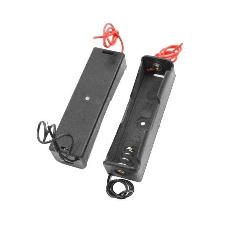 Universal Hub 18650 Battery Holder with Wire Leads, 3.7V Lithium Storage Case for DIY Robotics and LED Projects (Single -Slot) - Image 3