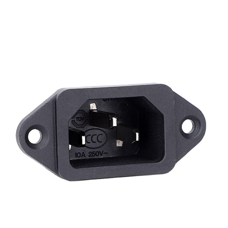 UNIVERSAL HUB 2PCS IEC 320 C14 Male Panel Mount Socket, 3-Pin, AC 250V 10A,for Desktop PC, PDU, 3D Printer, CNC Machine - Image 2