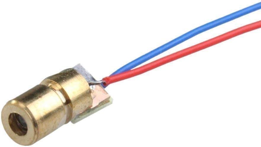 5PCS 5V Laser Diode Sensor, Copper Semiconductor Laser Tube, 6mm Outer Diameter, 14mm Length, Point-like Laser Head with Wire Leads - Image 7