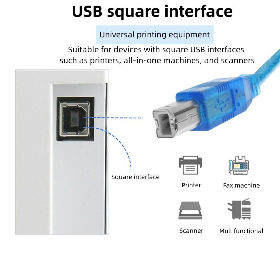 UNIVERSAL HUB USB A to B Cable for Arduino Uno and Mega, Blue, 30 cm, Compatible with Printer, Scanner, Server - Image 7