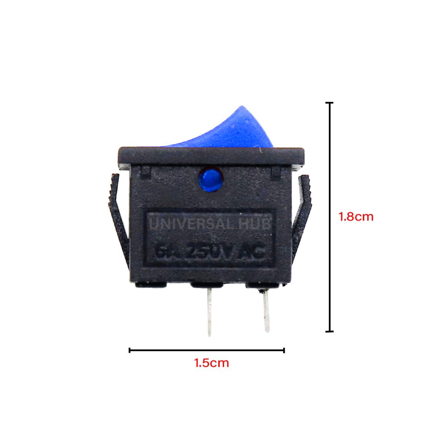 UNIVERSAL HUB 10PCS 2Pin BLUE SPST On/Off Switch for Electronic Circuits, PCB Projects and Experiments - Image 3