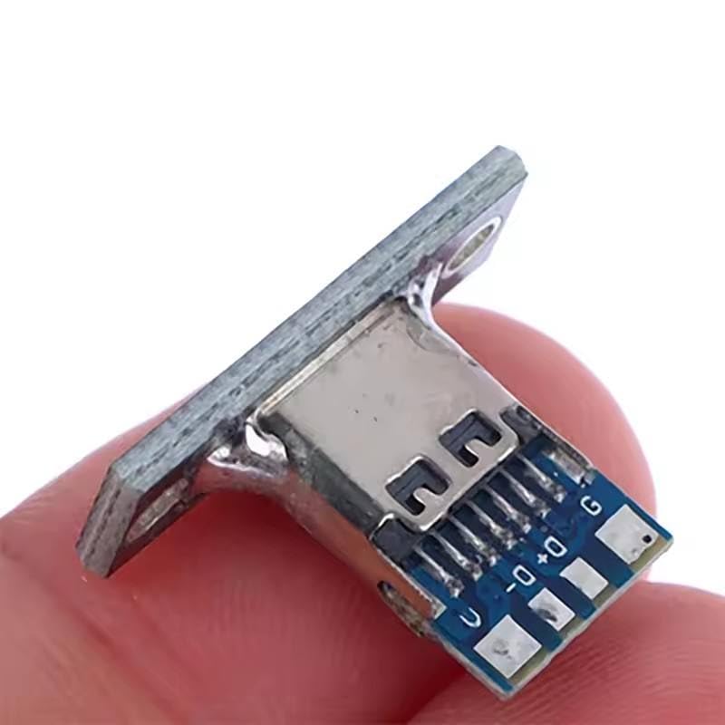 Universal Hub USB 1PCS 3.1 Type-C 4 Pin Female Connector, Panel Mount, Red and Black, Data and Charging Port - Image 7