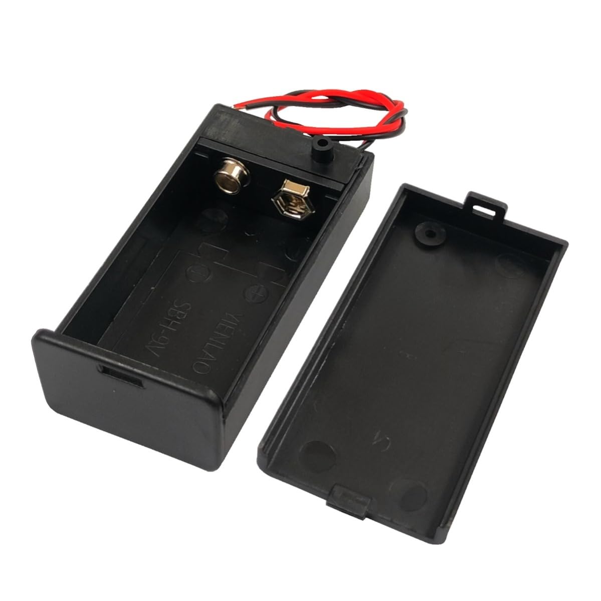 2-Pack 9V Battery & Holder Set - HIW 9 Volt Batteries + Enclosed Case with Wire Leads for DIY Projects - Image 7