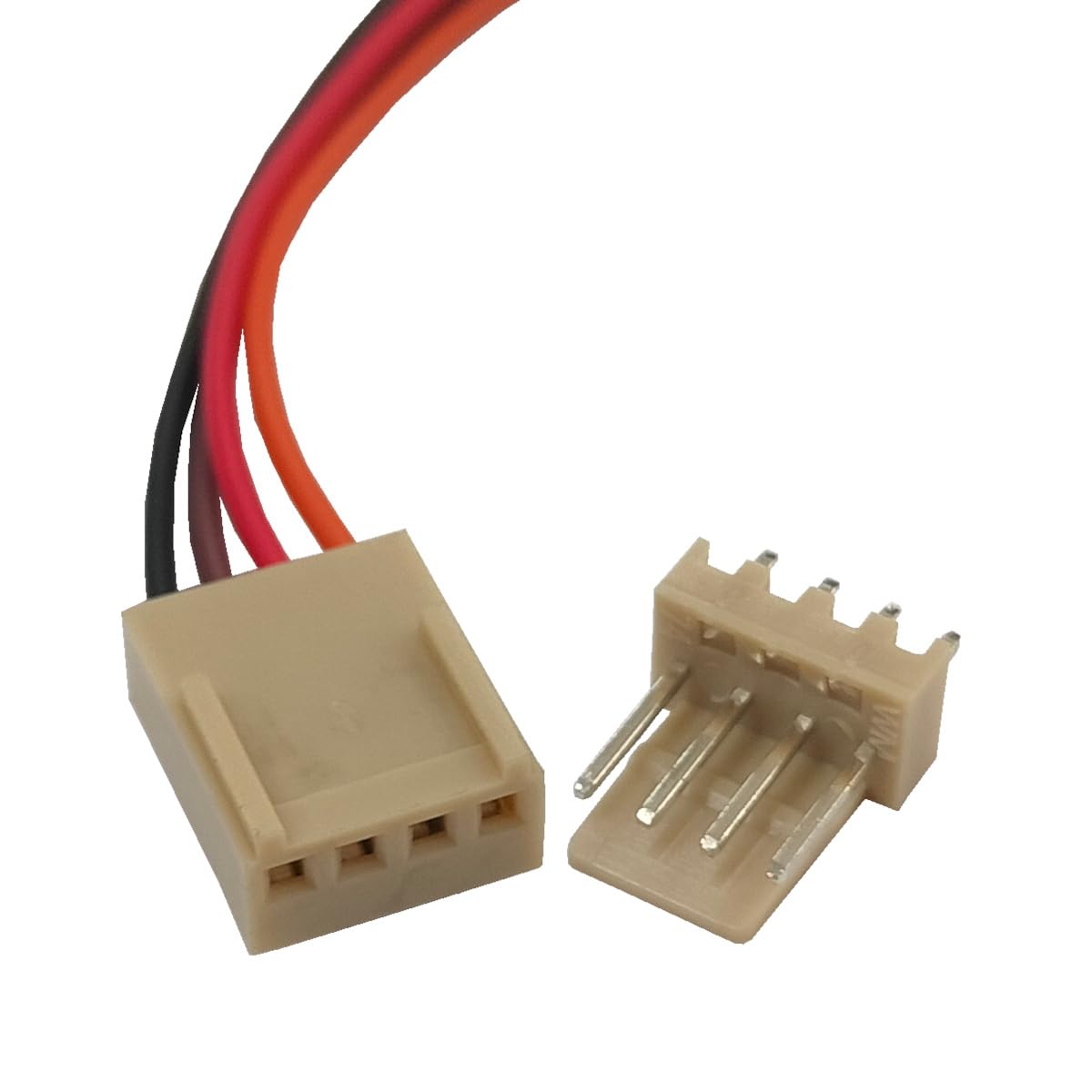 Universal Hub 5 Pair BrwnJST Male-Female 4 Pin Relimate Wire Connector, Colour-Coded Copper Wires, 30 cm, DIY Electronics - Image 2