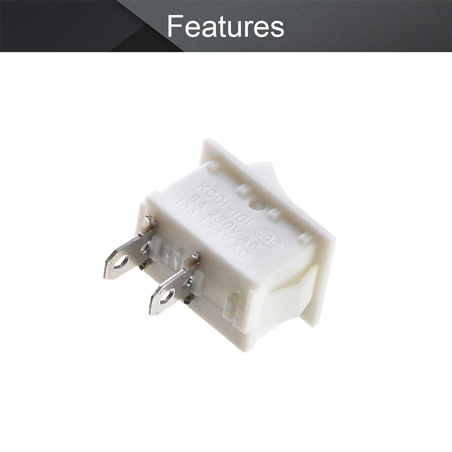 UNIVERSAL HUB 10PCS 2Pin WHITE SPST On/Off Switch for Electronic Circuits, PCB Projects and Experiments - Image 3