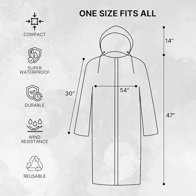 UNIVERSAL HUB EVA Poncho Raincoat for Men & Women - Image 6