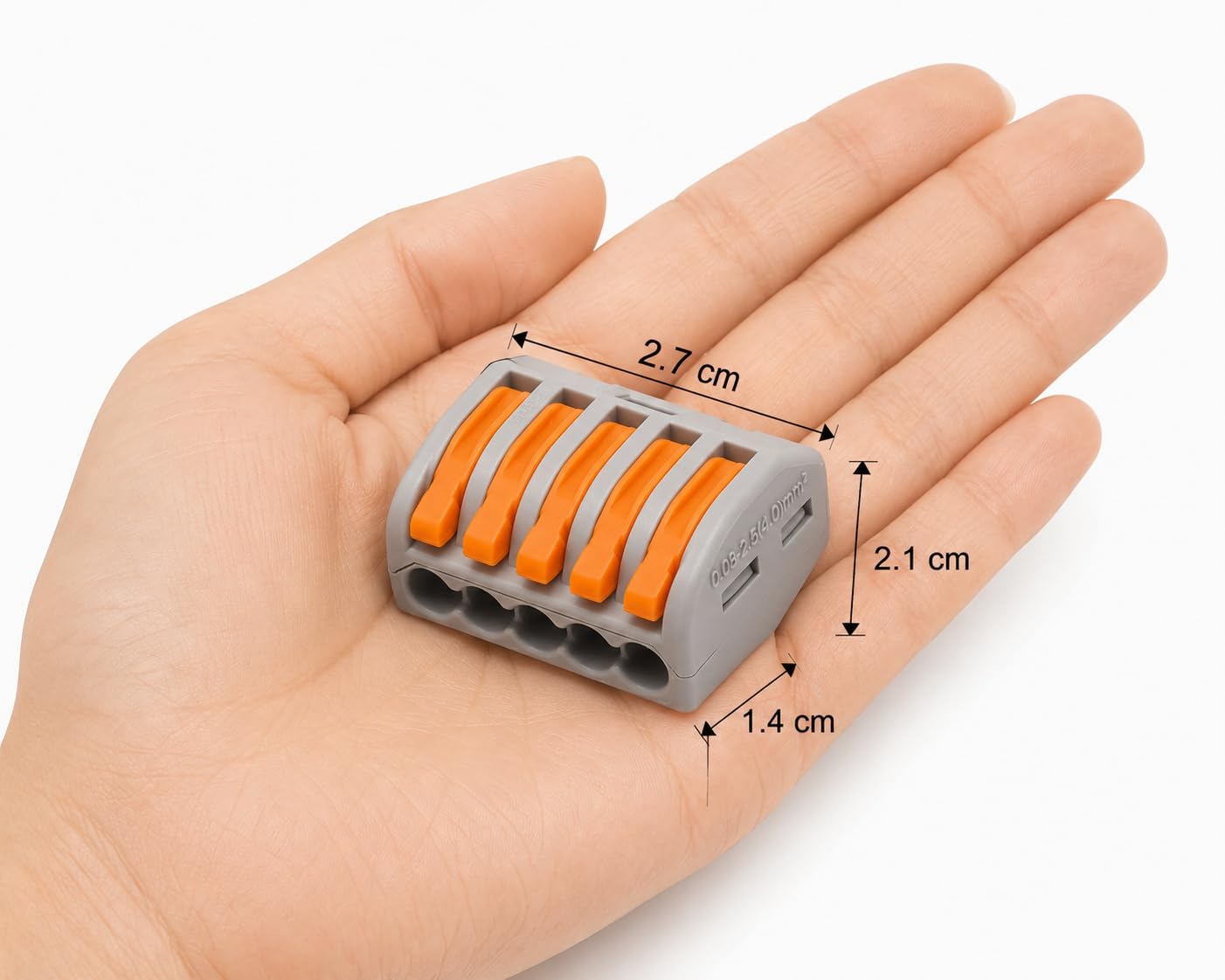 5 Port Lever-Nut Wire Connectors - Compact Wire Connector Conductor - Image 2