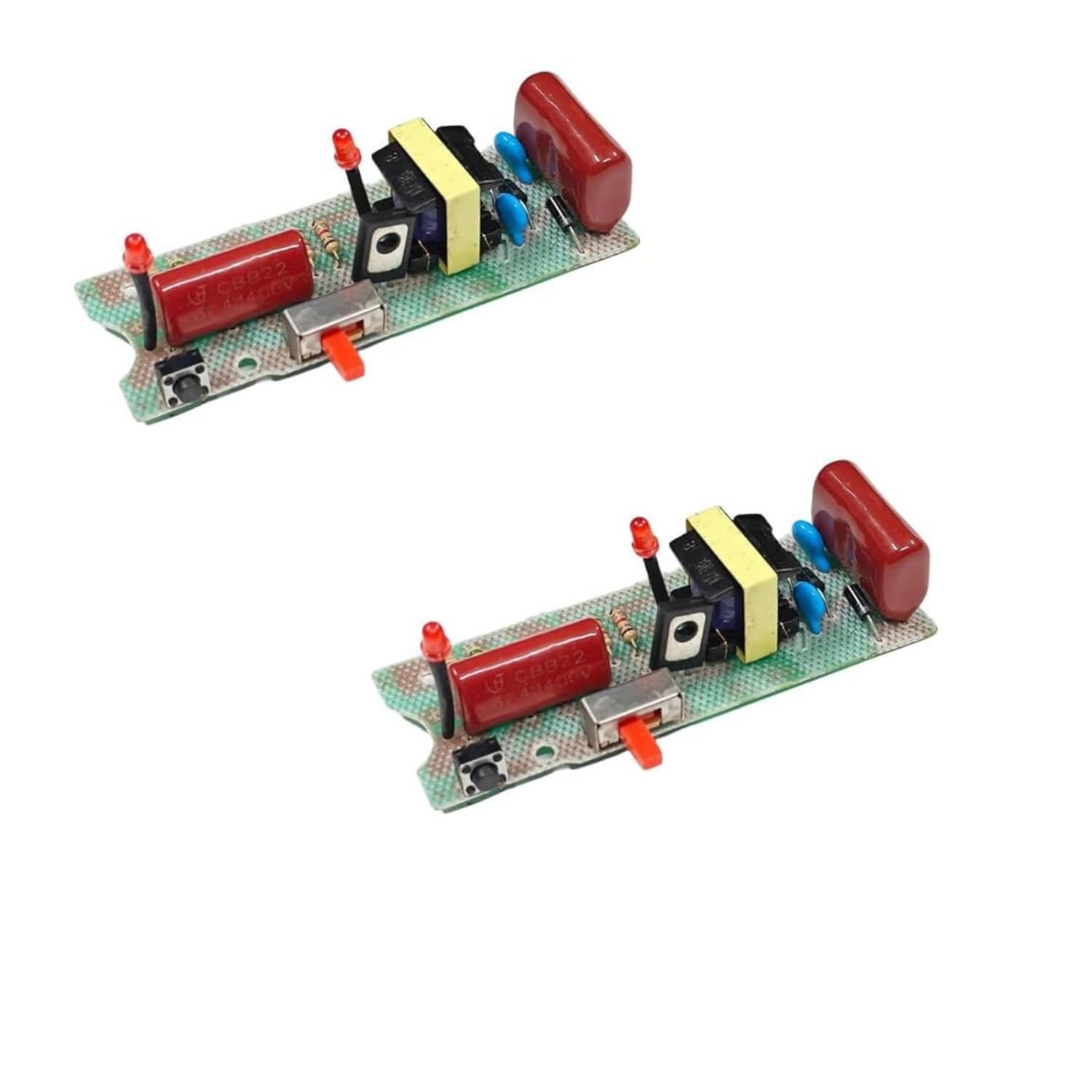 Universal Hub 2Pcs Mosquito Swatter Racket Repair Circuit Board - High Voltage DC Generator PCB Module for DIY Electronics Projects & Bug Zapper Replacement
