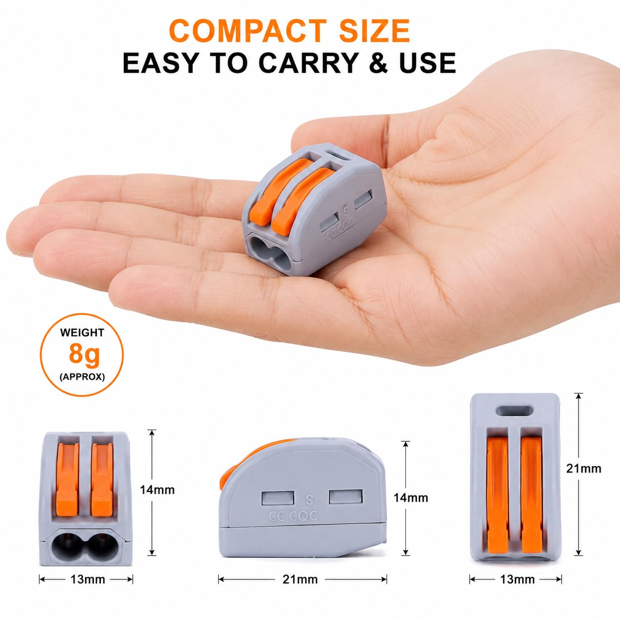 5Pcs 2 Port Electrical Wire Connector Blocks ? Reusable Lever Splicing Connectors - Image 3