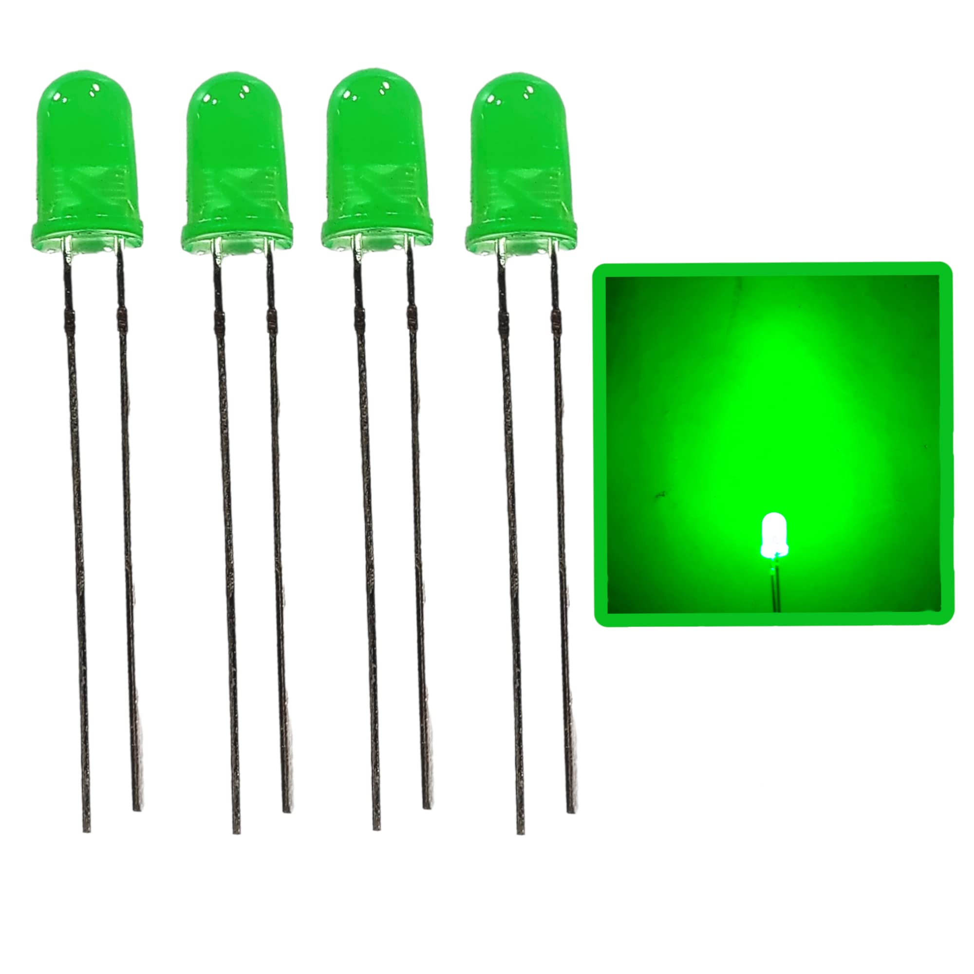 UNIVERSAL HUB 5mm multicolor Combo Of 50PCS LED LIGHT 10 Piece Each Color Red Green Blue Milky White Yellow Mini Bulb, flanged - Image 5