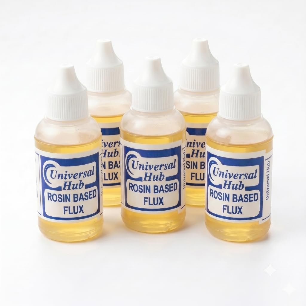 Universal Hub 5 PCS Liquid Rosin Based Soldering Flux, PCB Repair Flux for Mobile, LED and Electronics Projects