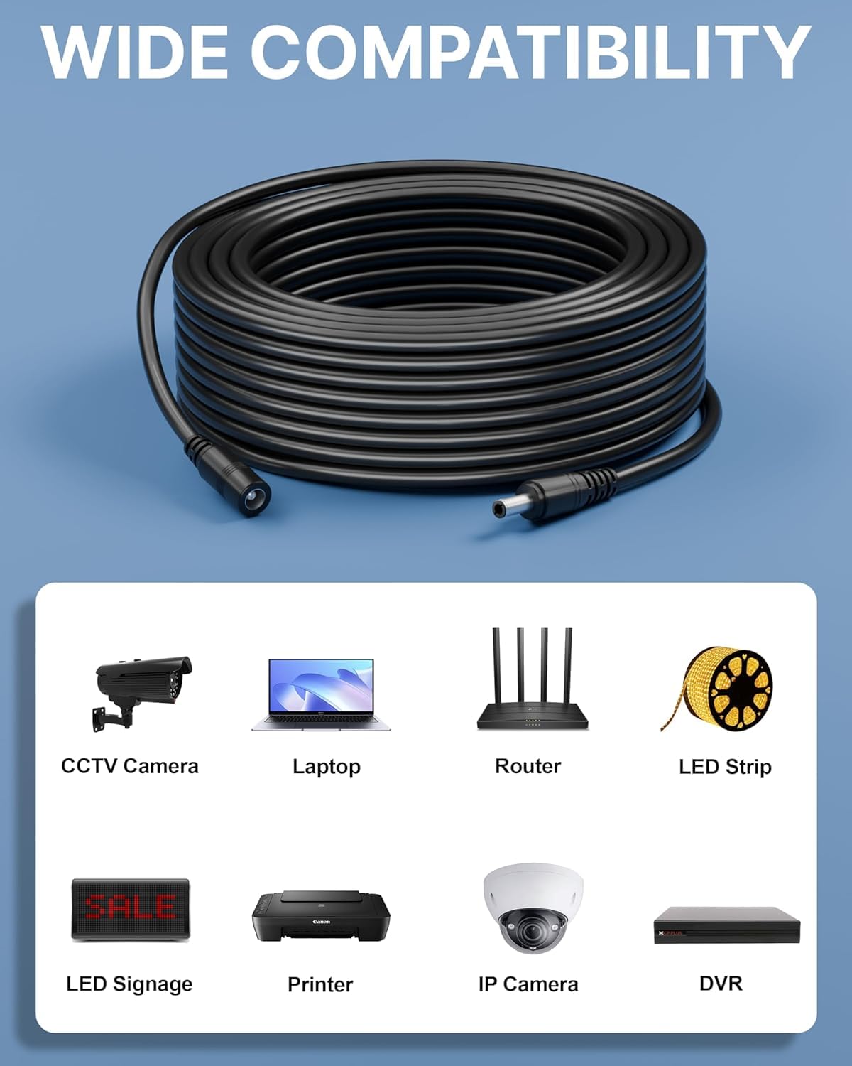 Universal Hub 5 Pair Ultra Thick DC Power Connector Set, 12V 5A Male & Female Screw Terminal Adapter, 5.5mm x 2.1mm Solderless Barrel Jack for High-Power CCTV Security Camera, LED Strips & DVR - Image 7