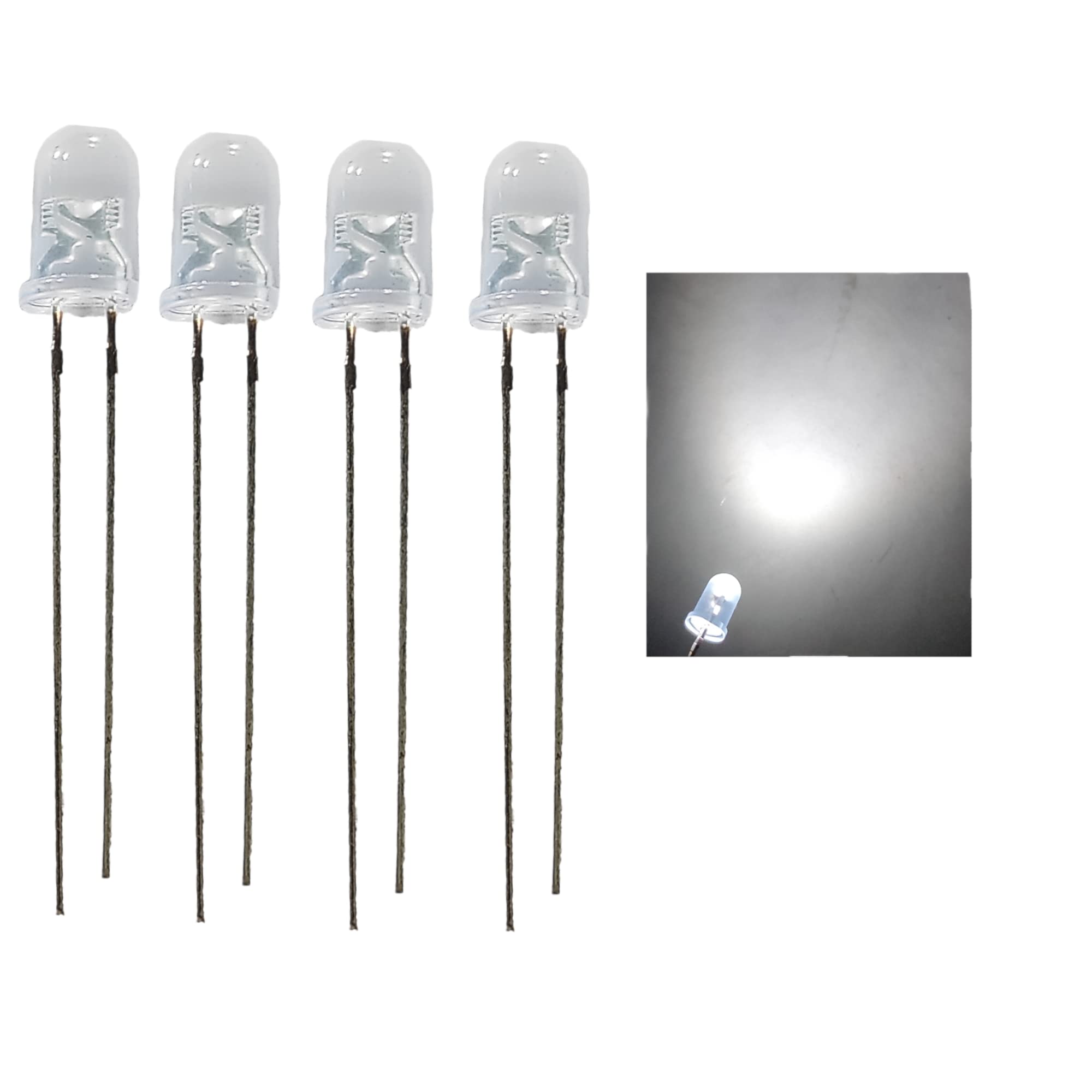 UNIVERSAL HUB 5mm multicolor Combo Of 50PCS LED LIGHT 10 Piece Each Color Red Green Blue Milky White Yellow Mini Bulb, flanged - Image 4