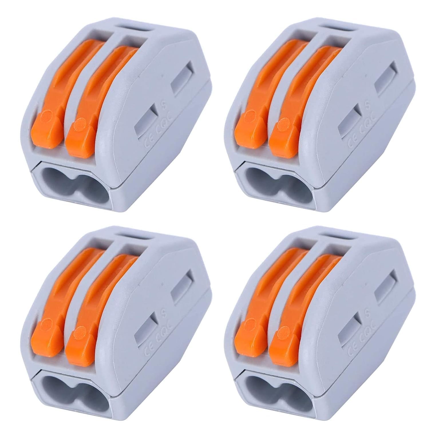 5Pcs 2 Port Electrical Wire Connector Blocks ? Reusable Lever Splicing Connectors