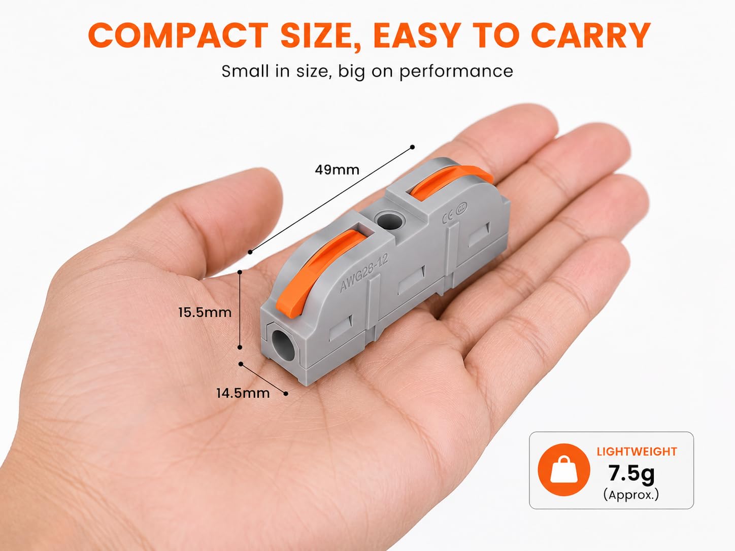 Universal Hub 5Pcs 1 IN 1 OUT Lever Wire Connectors Reusable Quick Connect - Image 2