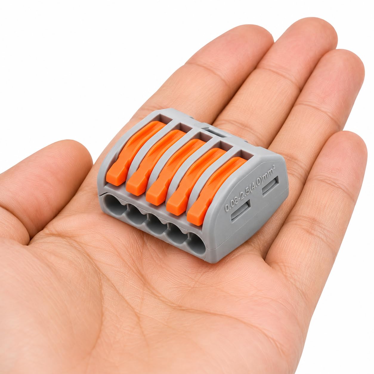 5 Port Lever-Nut Wire Connectors - Compact Wire Connector Conductor - Image 3