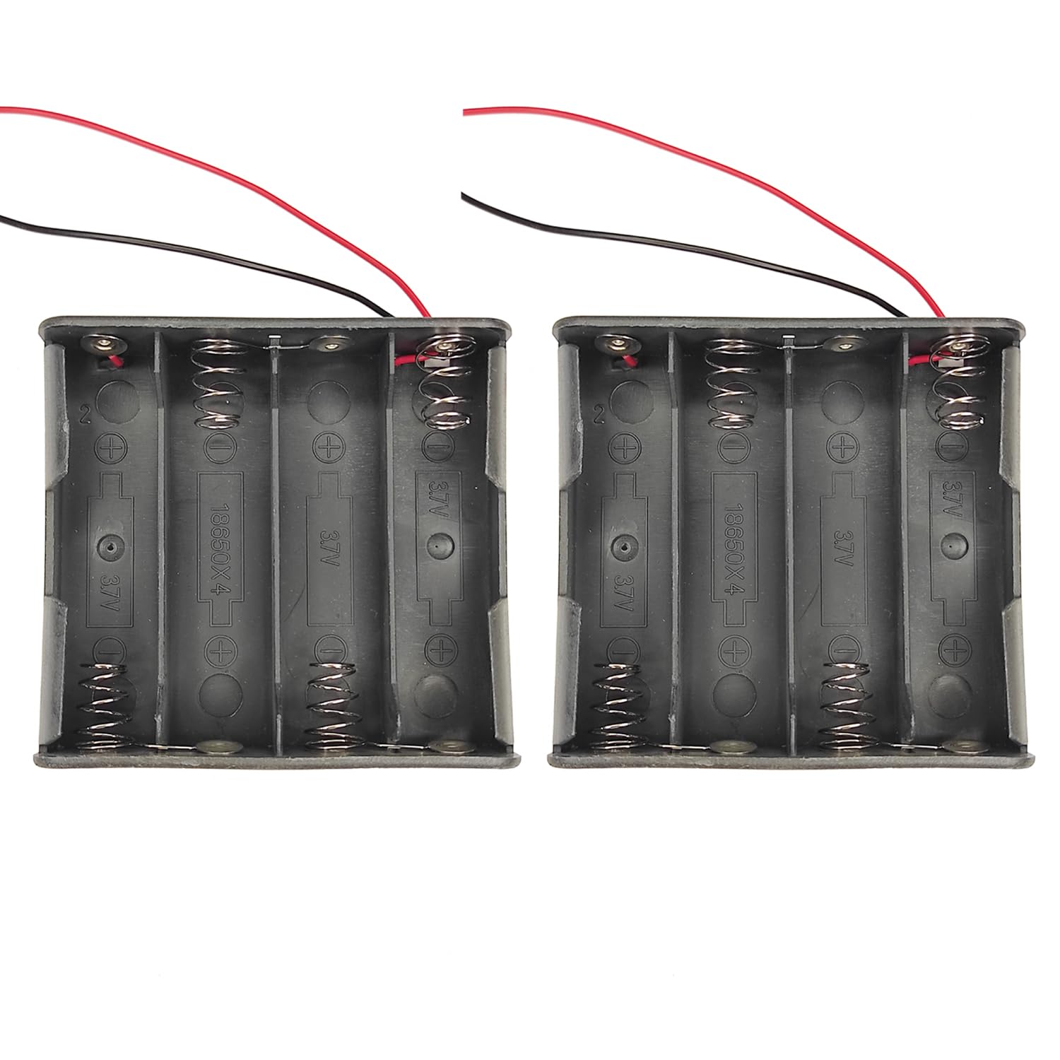 UNIVERSAL HUB 18650 Button Battery holder with Wire Leads for lithium battery (4 Slot, 2)