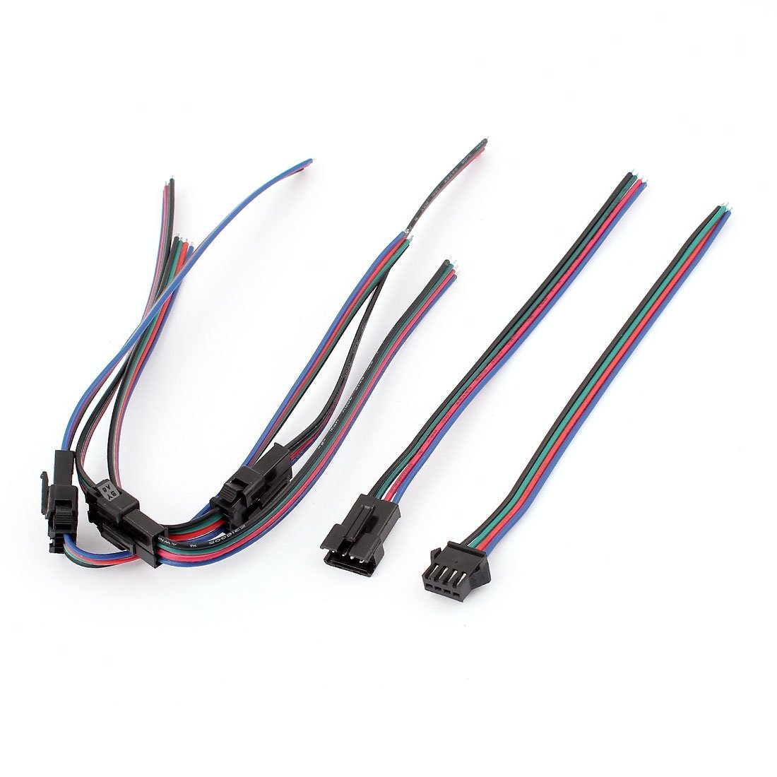 UNIVERSAL HUB 4 Pin JST SM Locking Type Connector Cable - 5 Sets (10 Pcs) Male and Female Plug with 4-Wire 115mm Cable, 2.54mm Pitch, 22 AWG for Ardino, Sensors & LED Lighting - Image 5