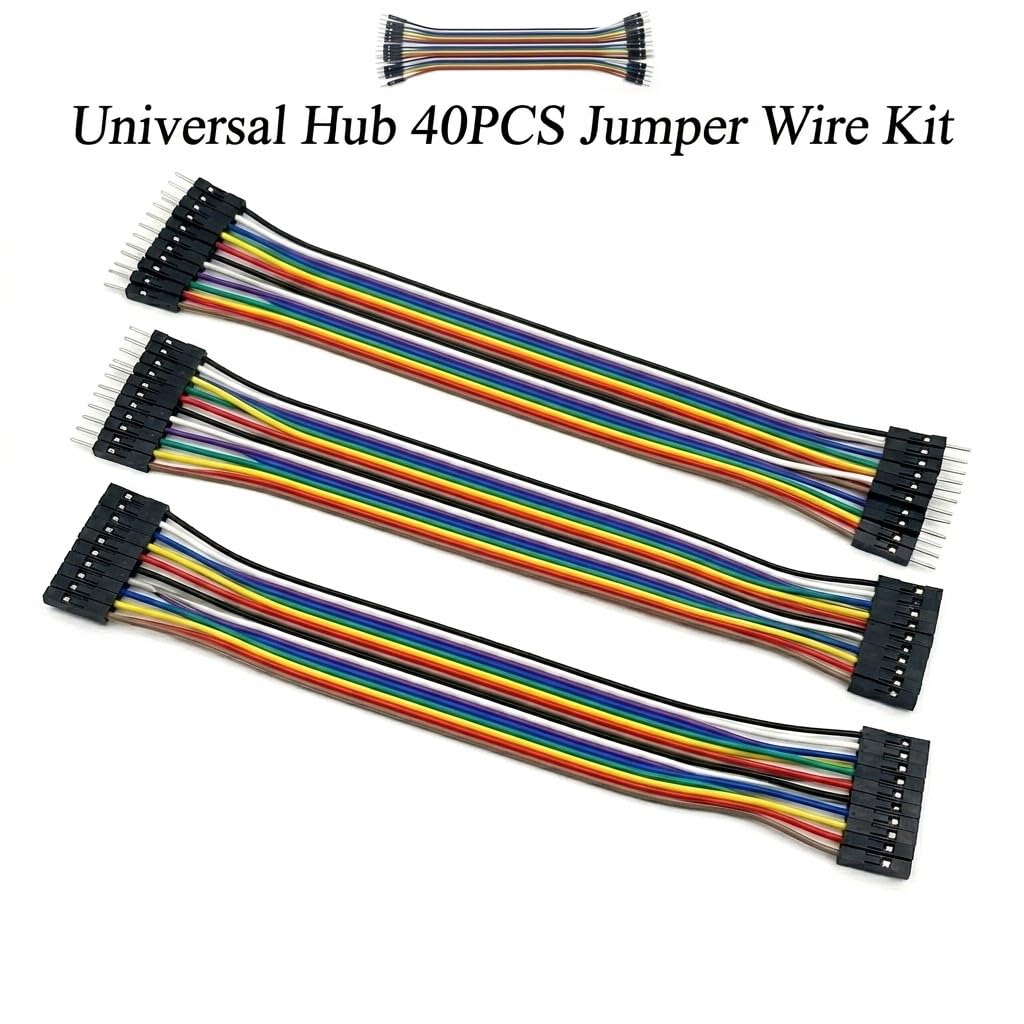 Universal Hub 40PCS Jumper Wire Kit M-M, M-F & F-F Dupont Cables for Ardino, Raspberry Pi, Breadboard, PCB and DIY Electronics Projects (Male-Male) - Image 3