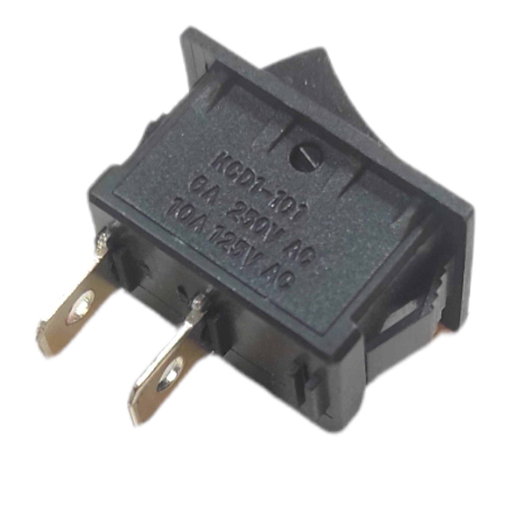 UNIVERSAL HUB? 2 PIN ROCKER SWITCH ON/OFF 240V 6AMP BLACK COLOR 10Pcs