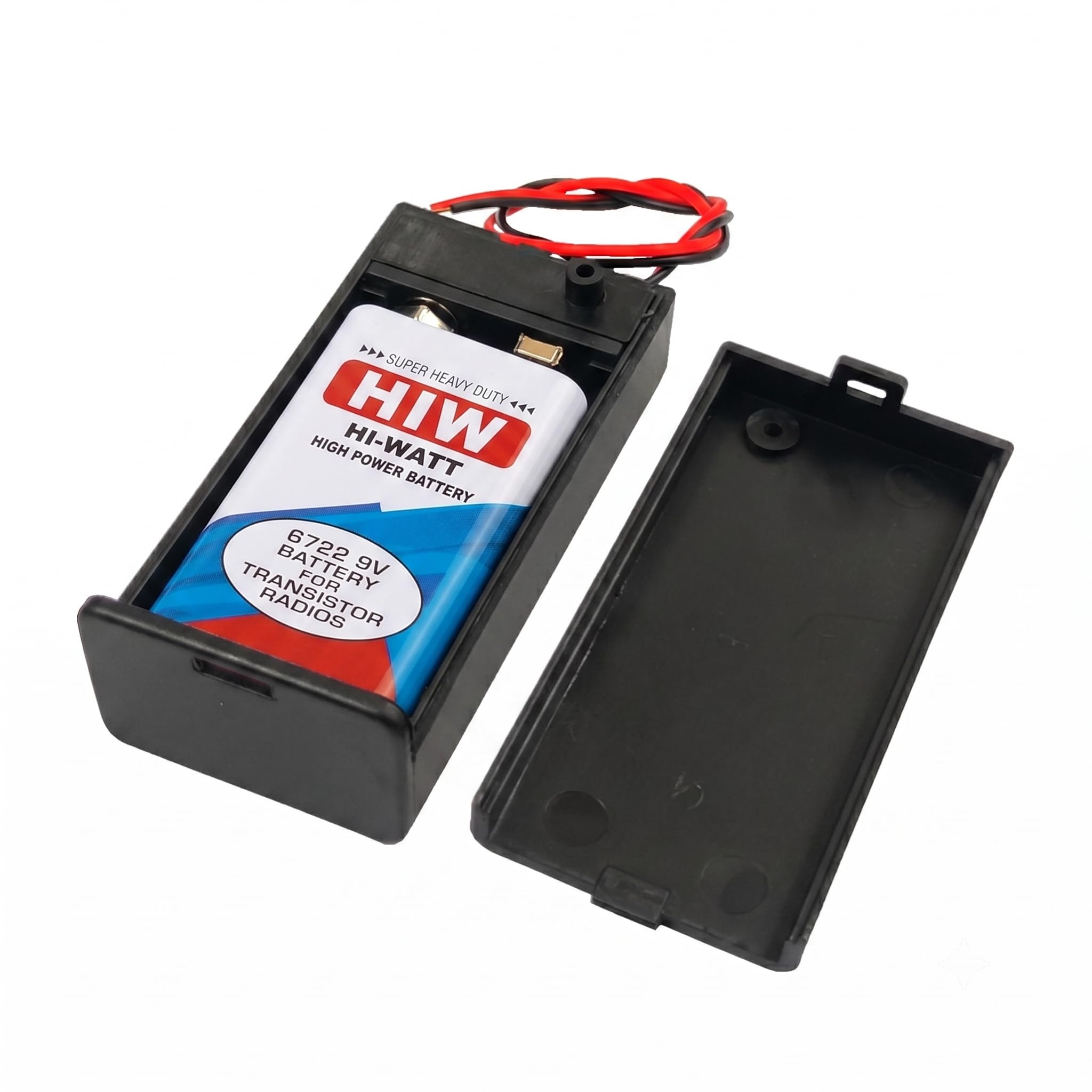 Universal Hub 5-Pack 9V Battery & 5 Enclosed Holder Set with Wire Leads for DIY Projects - Image 6