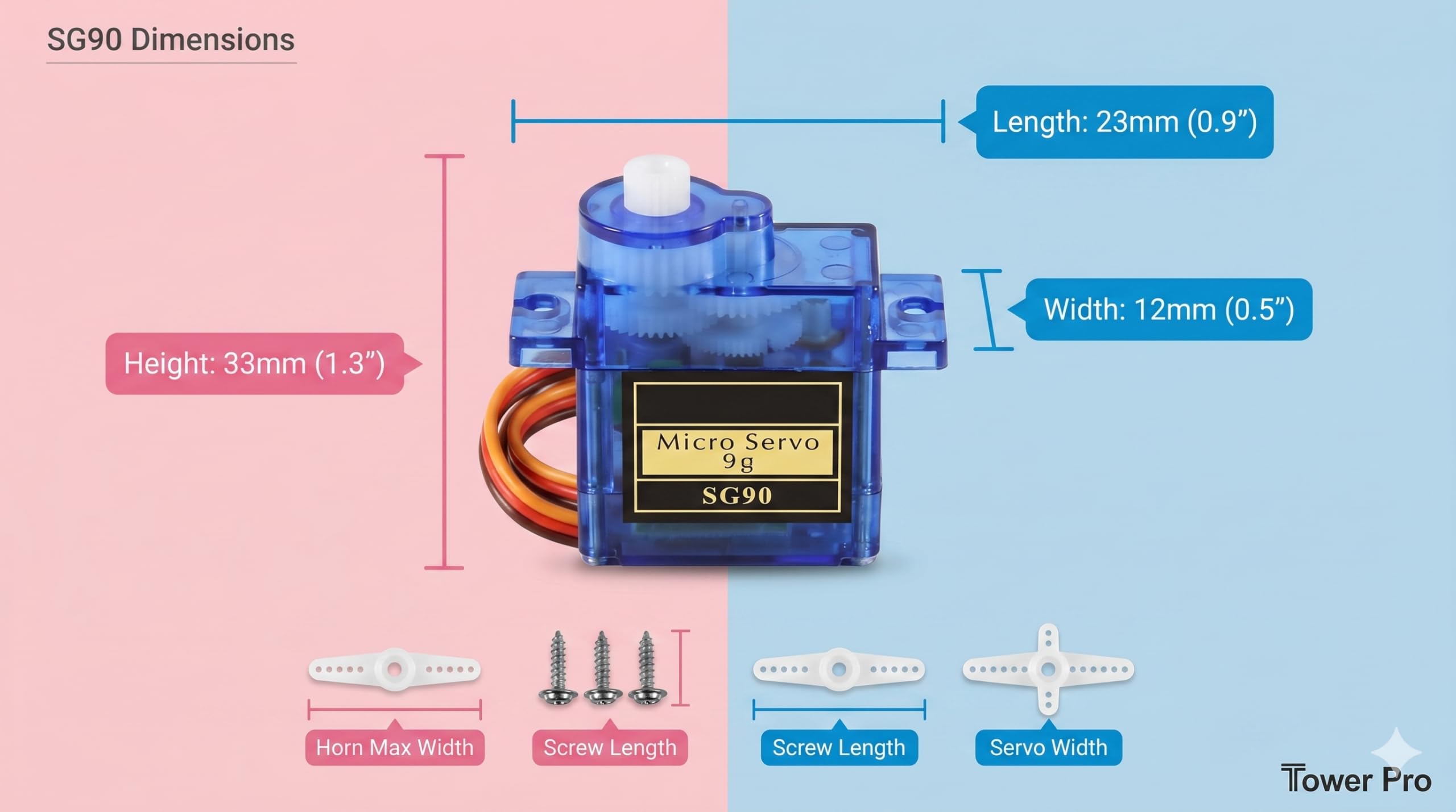 Universal Hub SG90 Micro Servo Motor for DIY Robotics, Flight Systems, and Legged Motion Projects - Image 7