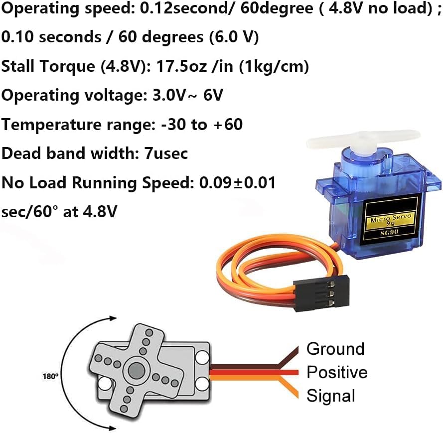 Universal Hub SG90 Micro Servo Motor for DIY Robotics, Flight Systems, and Legged Motion Projects - Image 3