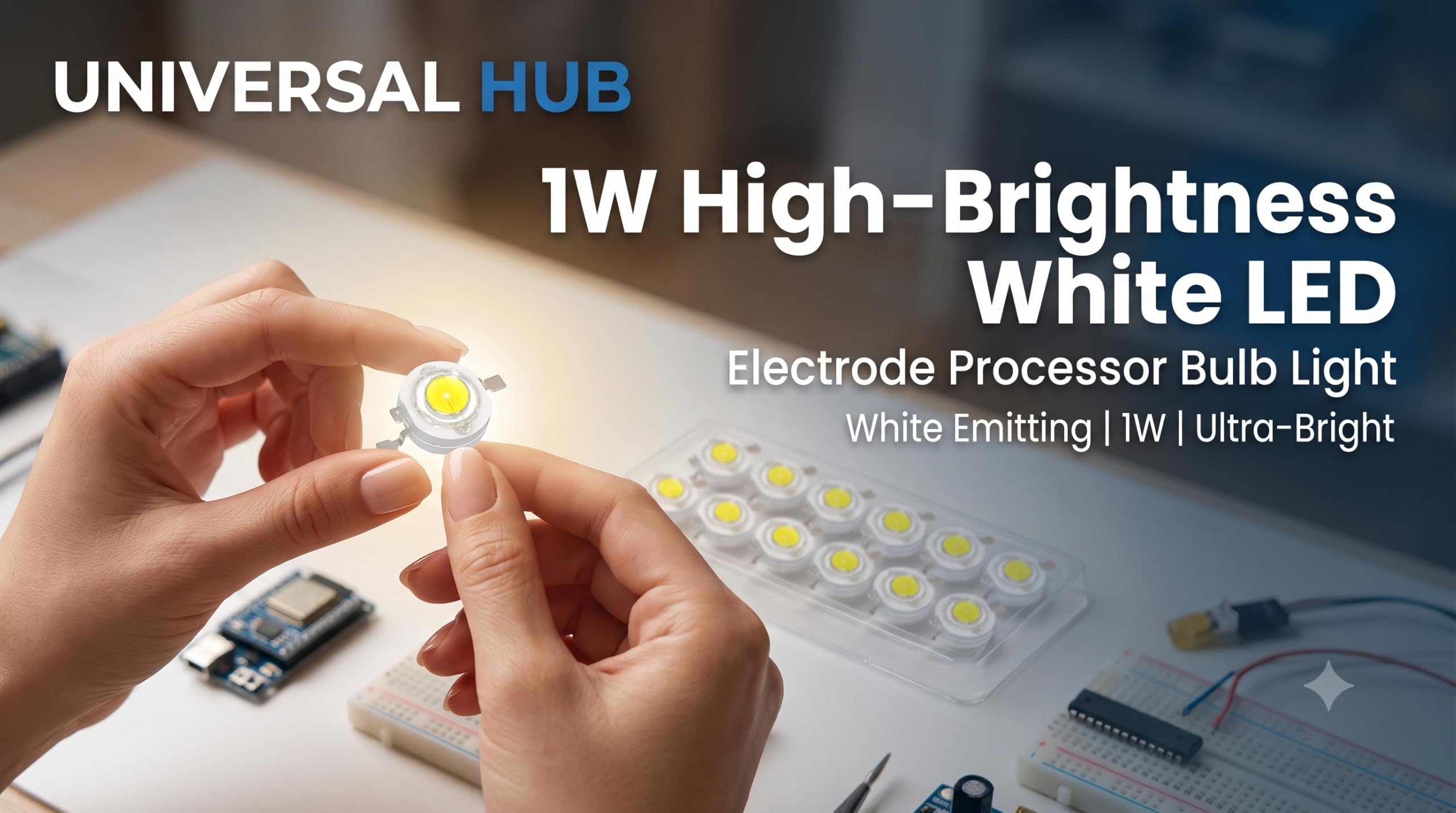 UNIVERSAL HUB Pack Of 50 1W White Led Bulbs With Advanced Electrode Processor For Maximum Efficiency - B22D - Image 5