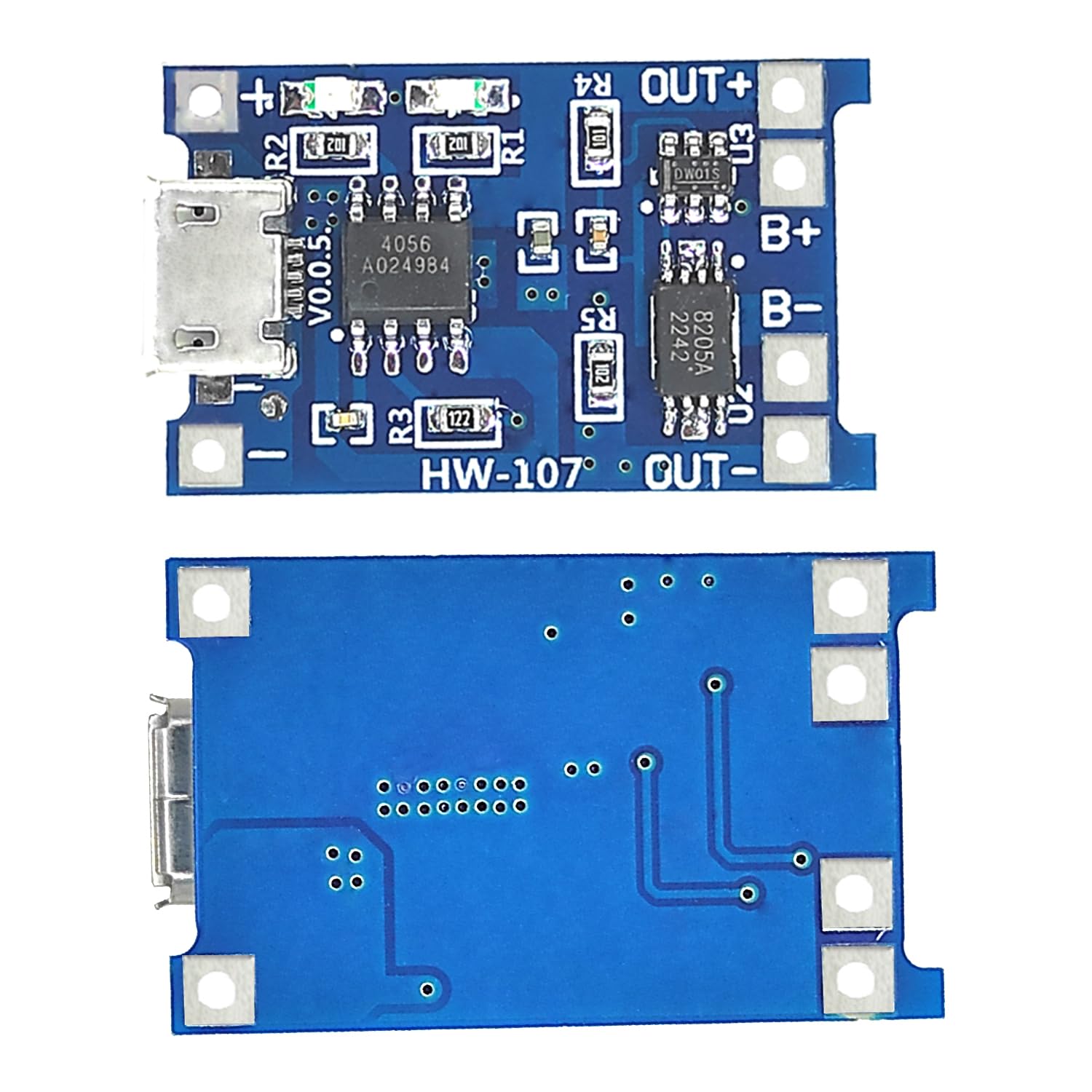 UNIVERSAL HUB 5PCS TP4056/TPA4056/4056 Micro USB 5V Battery Charging Module with Inbuilt Battery Protection and Charging Indicator for DIY Projects - Image 2
