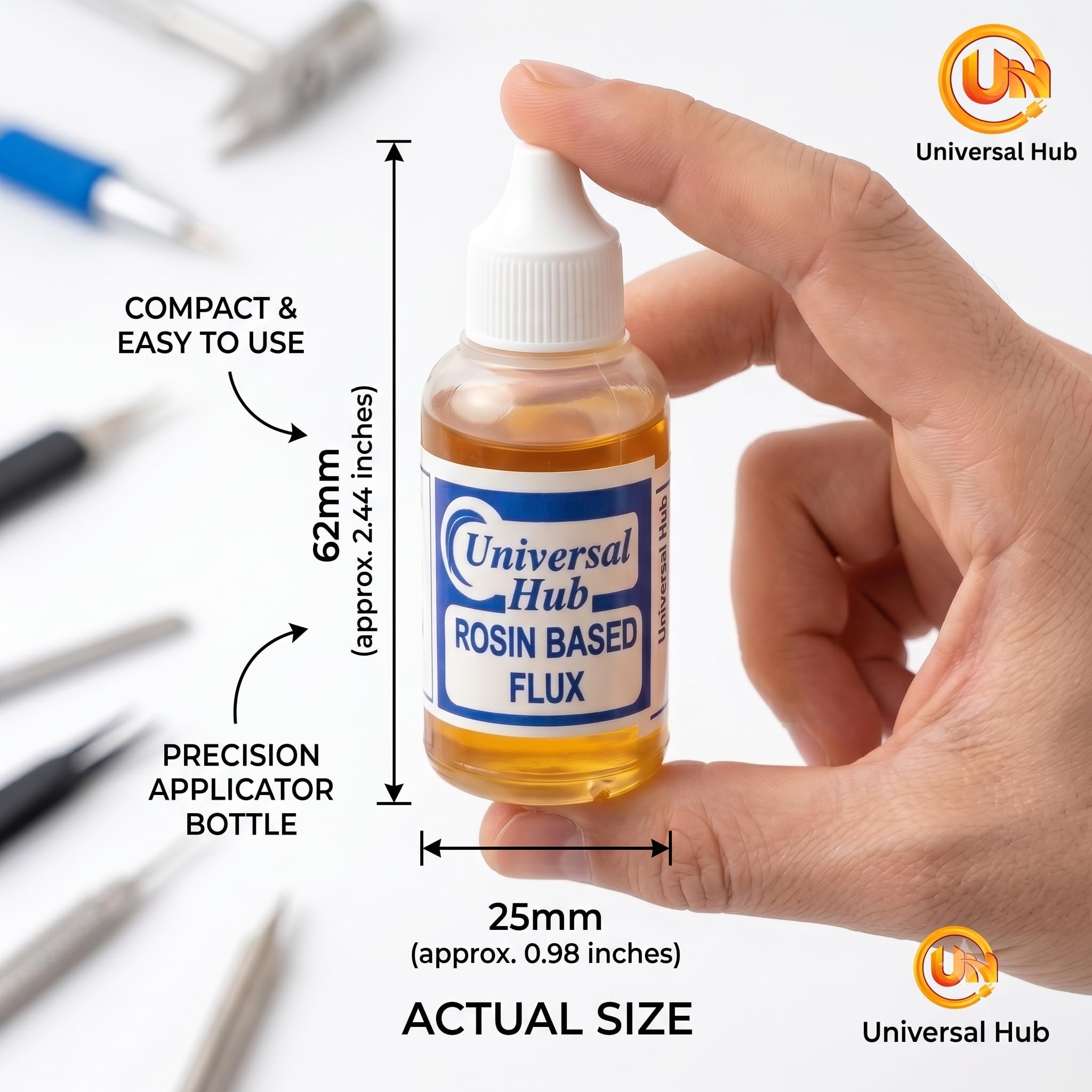 Universal Hub 5 PCS Liquid Rosin Based Soldering Flux, PCB Repair Flux for Mobile, LED and Electronics Projects - Image 2