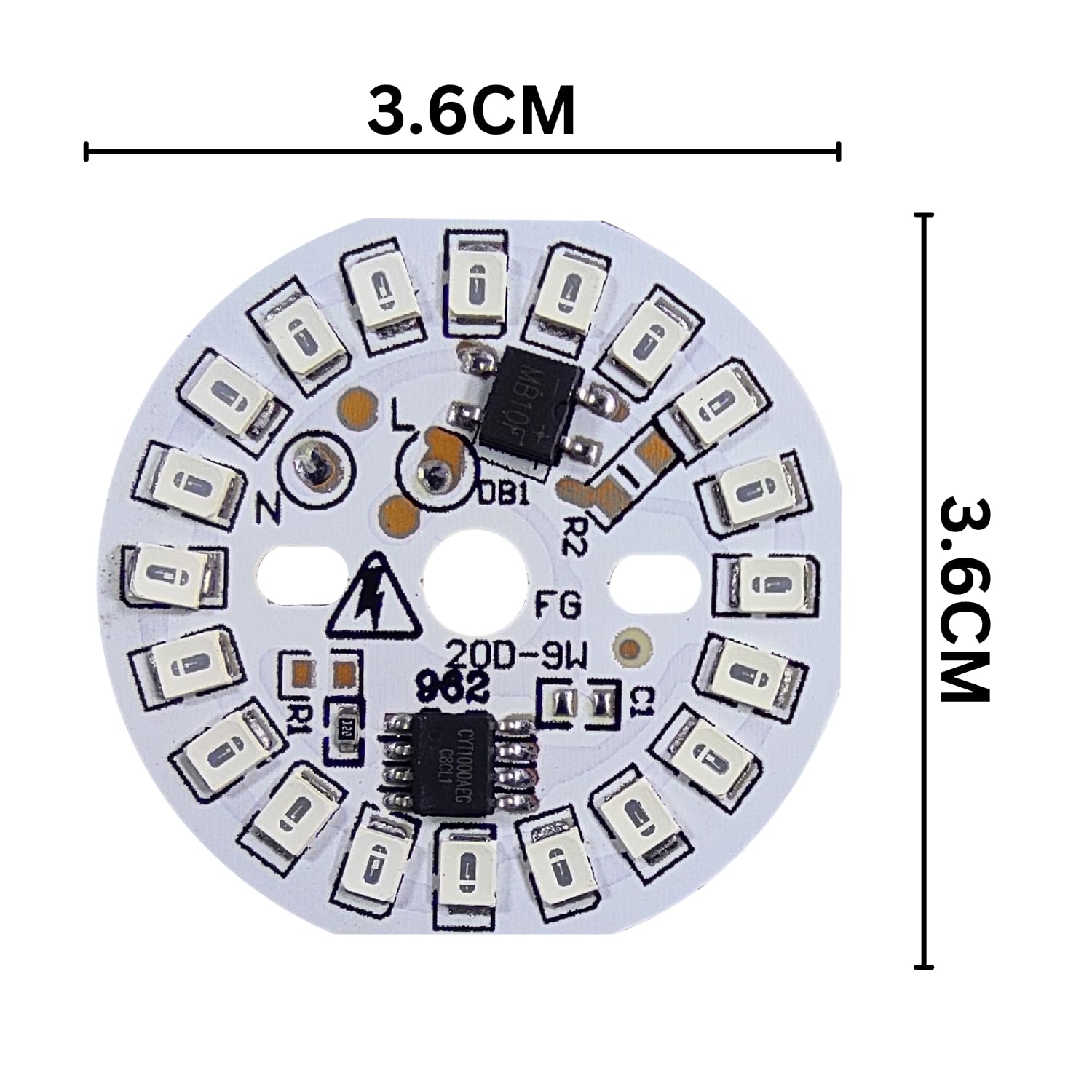 UNIVERSAL HUB 9w BLUE COLOR DOB Led Light 10PCS High Brightness Direct On Board - Image 5