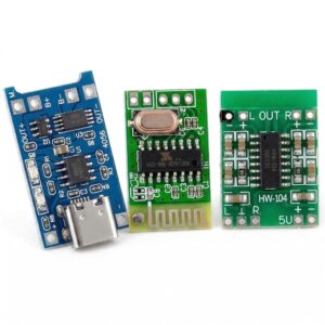 Universal Hub 3-in-1 Combo of PAM8403, Bluetooth Audio Receiver and TP4056 USB Type C Charging Module (4056-C-TYPE)