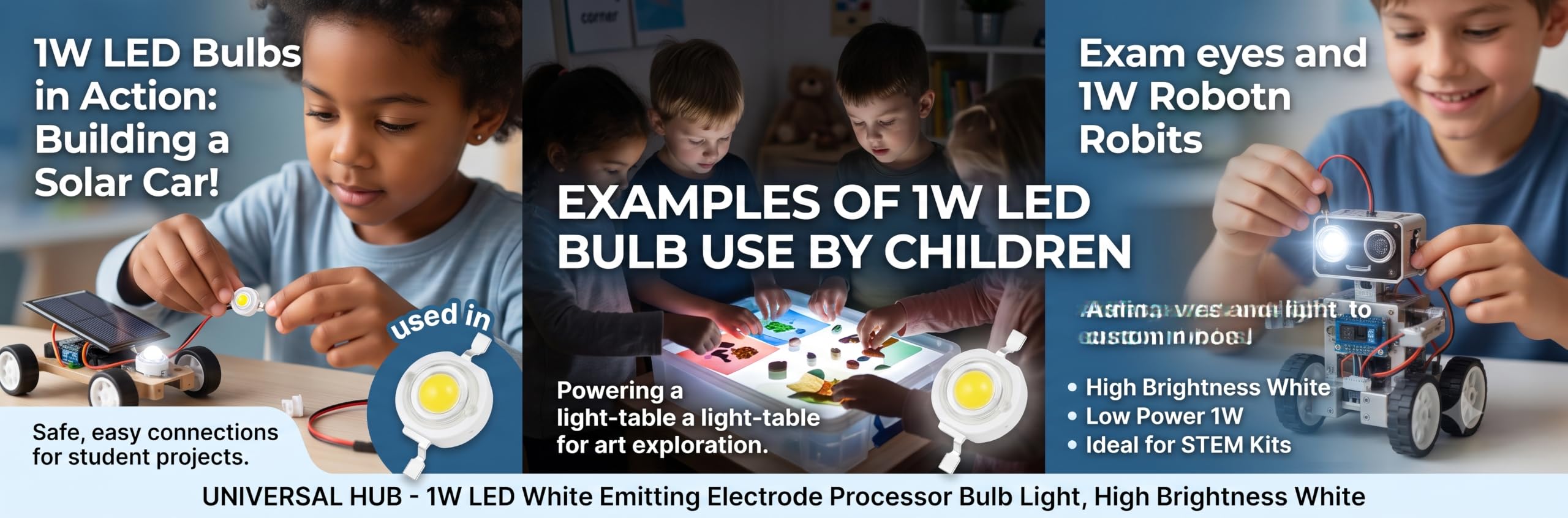 UNIVERSAL HUB Pack Of 50 1W White Led Bulbs With Advanced Electrode Processor For Maximum Efficiency - B22D - Image 8
