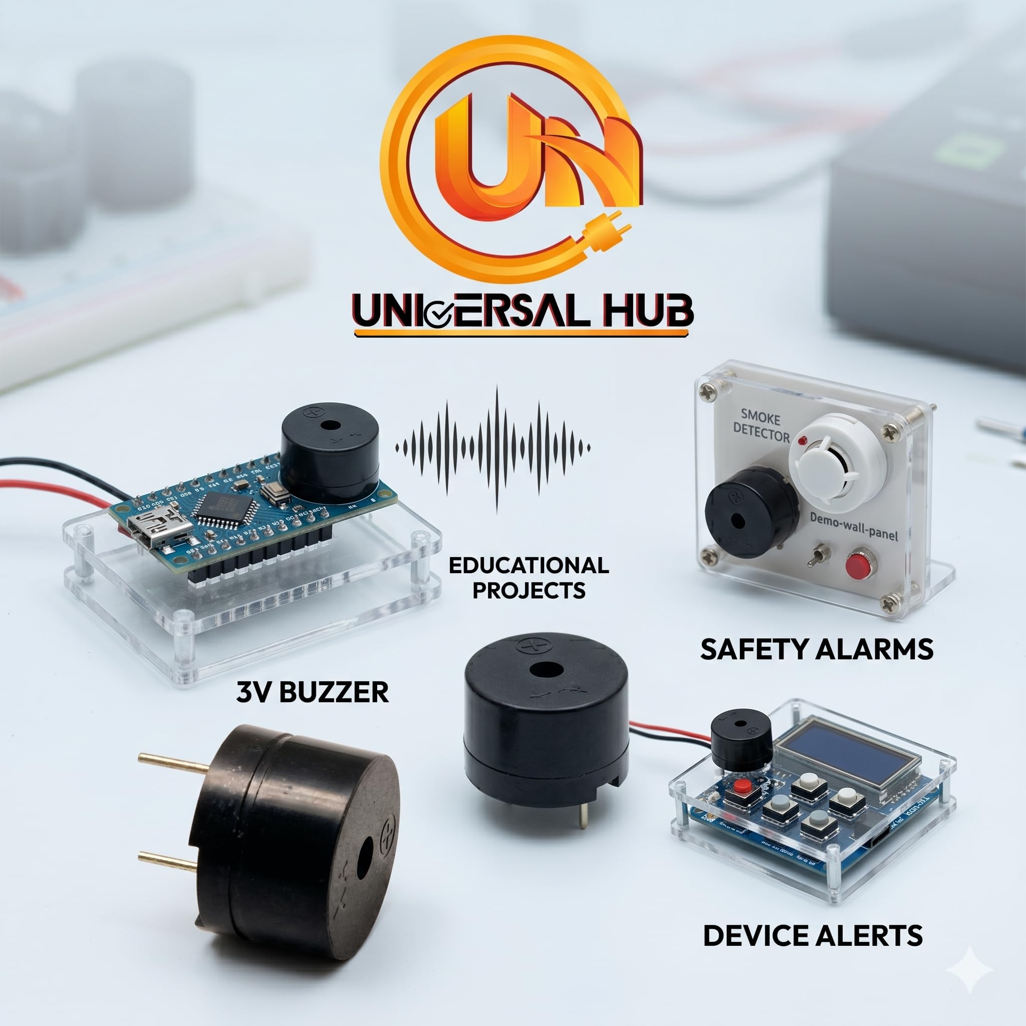 UNIVERSAL HUB 5V Passive Buzzer Acoustic Component Mini Alarm Speaker for Electronic Project 20Pcs - Image 8