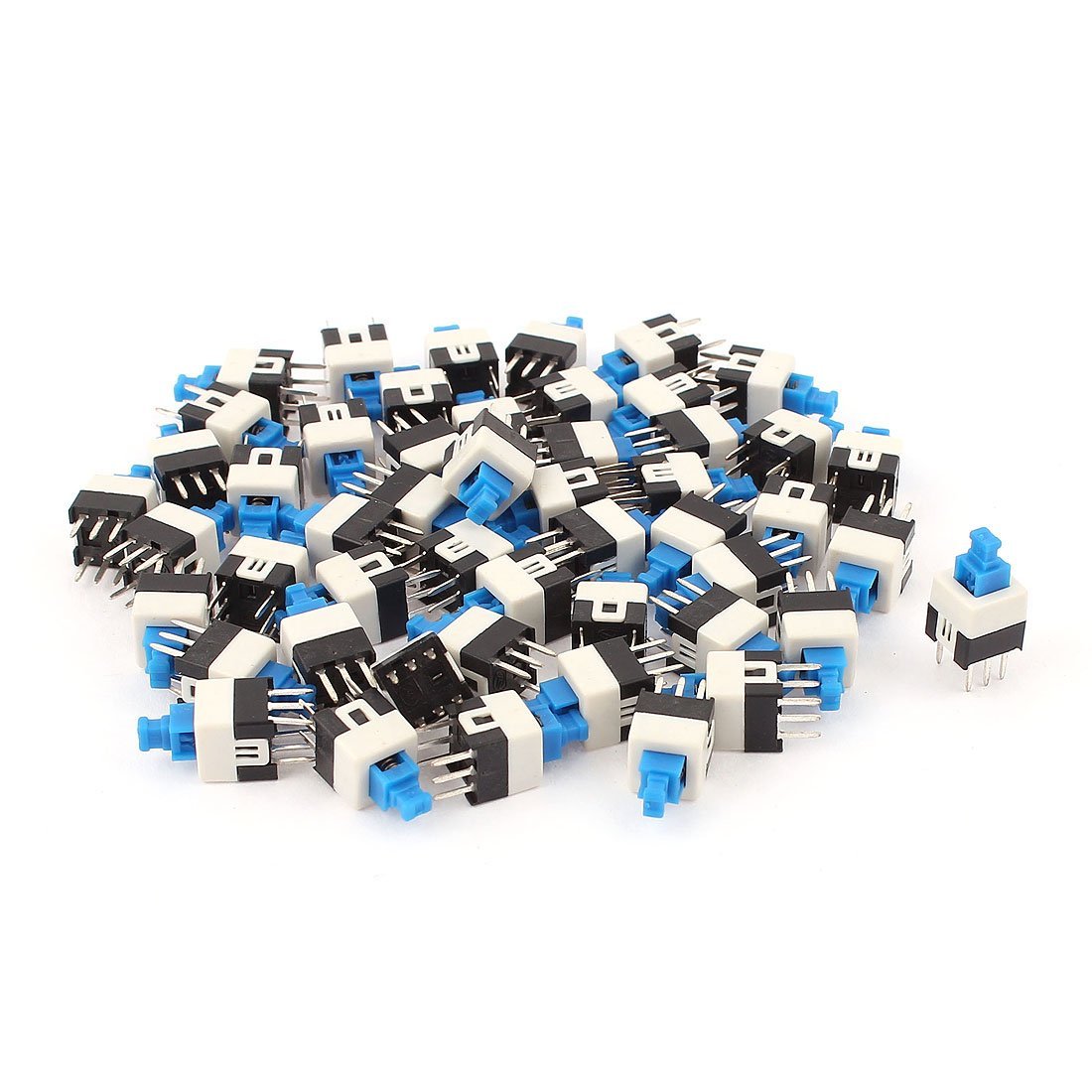 Universal Hub 10PCS 6-Pin DPDT Latching Tactile Push Button Switch, 7x7mm, Self-Lock, 30V DC 0.1A, for PCB Electronics - Image 9