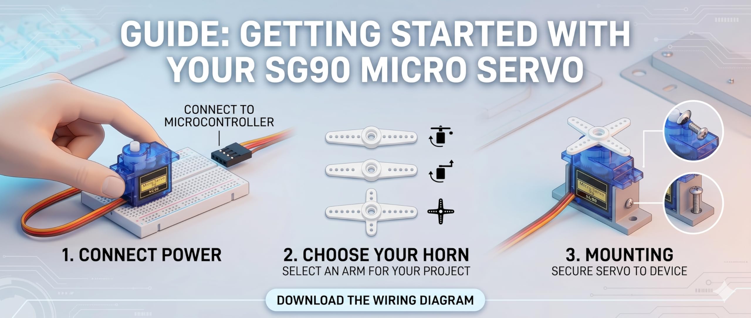Universal Hub SG90 Micro Servo Motor for DIY Robotics, Flight Systems, and Legged Motion Projects - Image 5