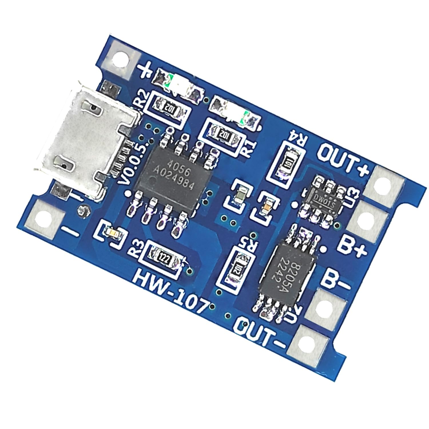 UNIVERSAL HUB 5PCS TP4056/TPA4056/4056 Micro USB 5V Battery Charging Module with Inbuilt Battery Protection and Charging Indicator for DIY Projects - Image 3
