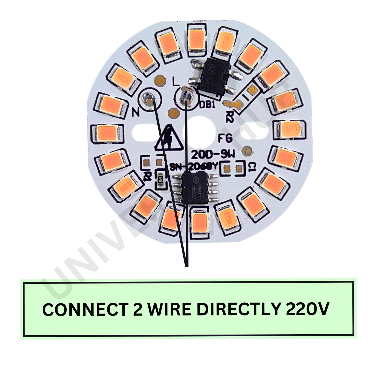 UNIVERSAL HUB 9w DOB 10PCS Pink Led Light High Brightness Direct On Board - Image 4