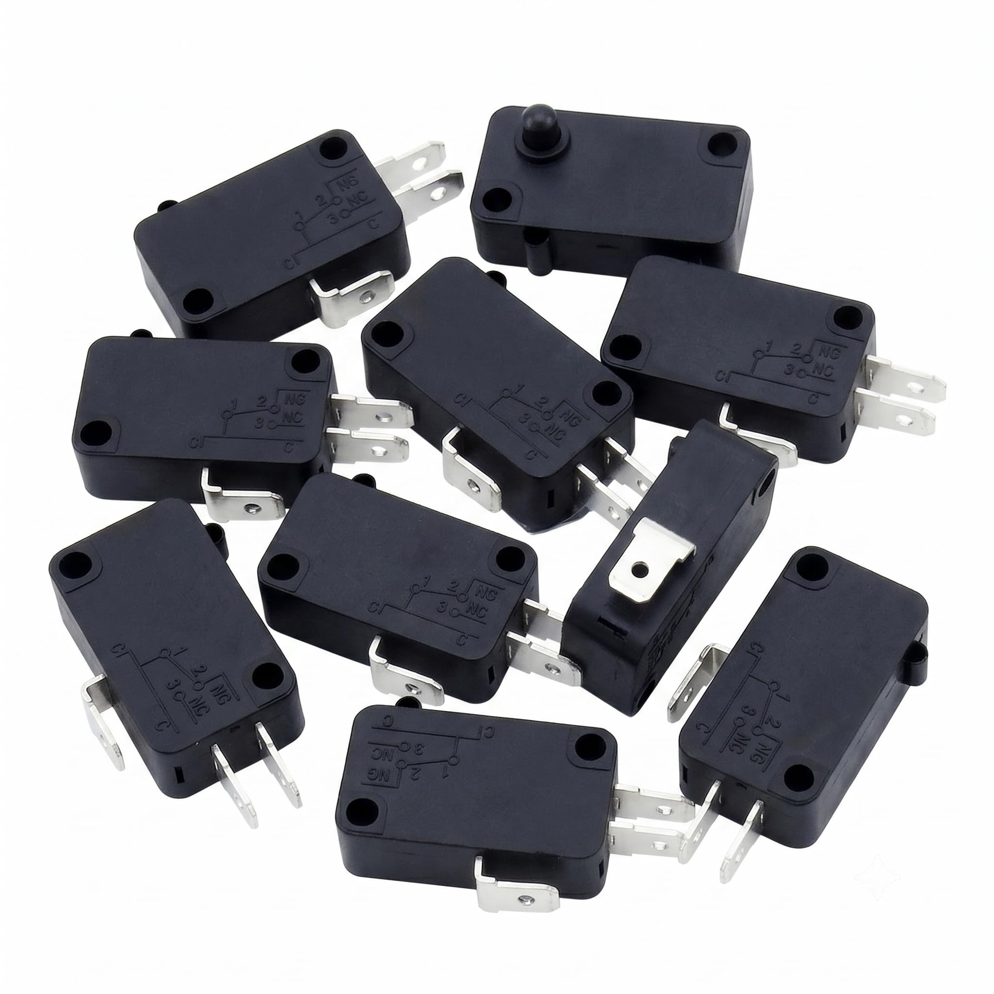 Universal Hub 10Pcs 3-Pin Micro Switch - Image 2