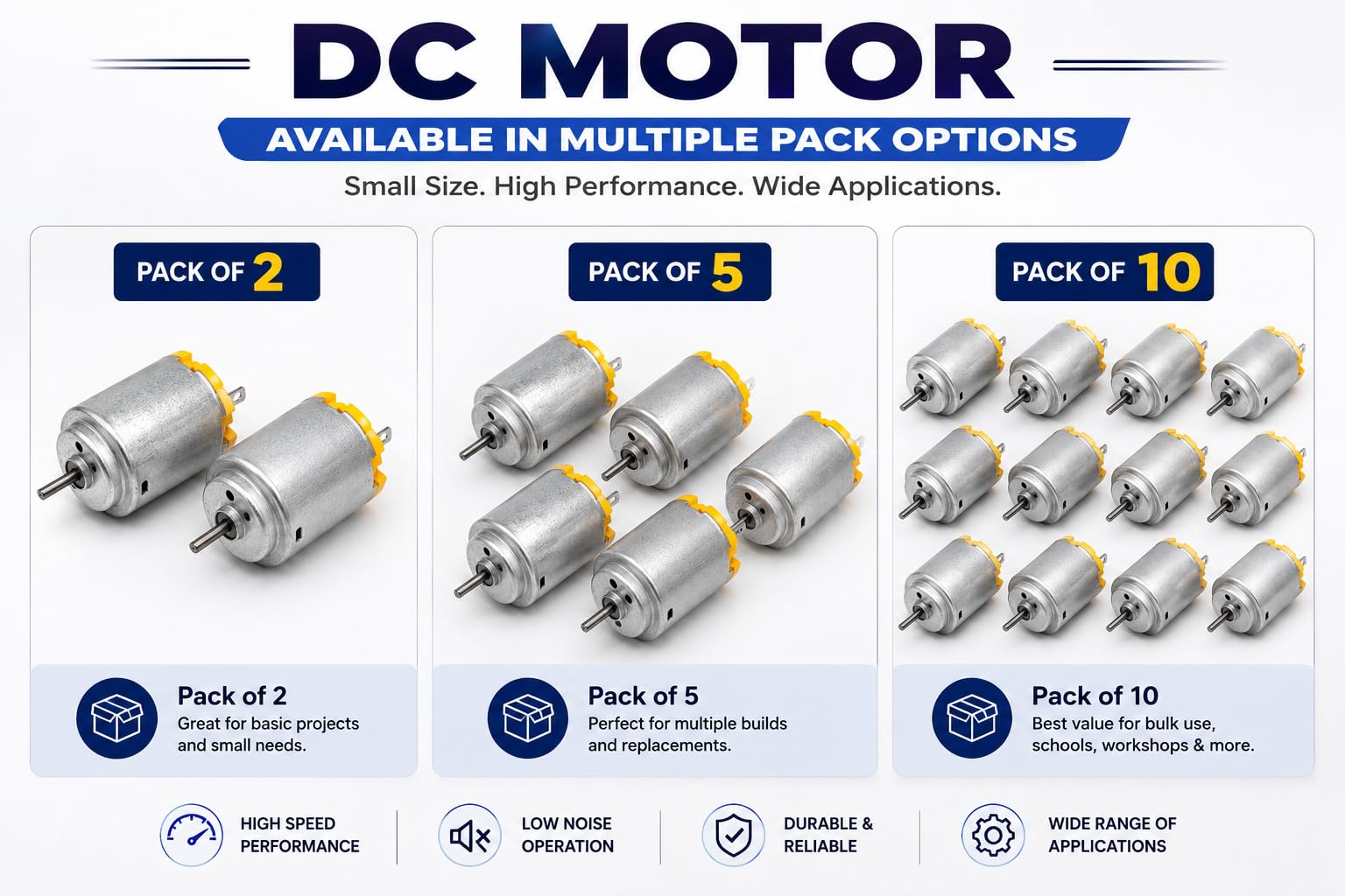 Pack of 5 Mini DC Motor for Toy Cars & DIY Projects - Image 9
