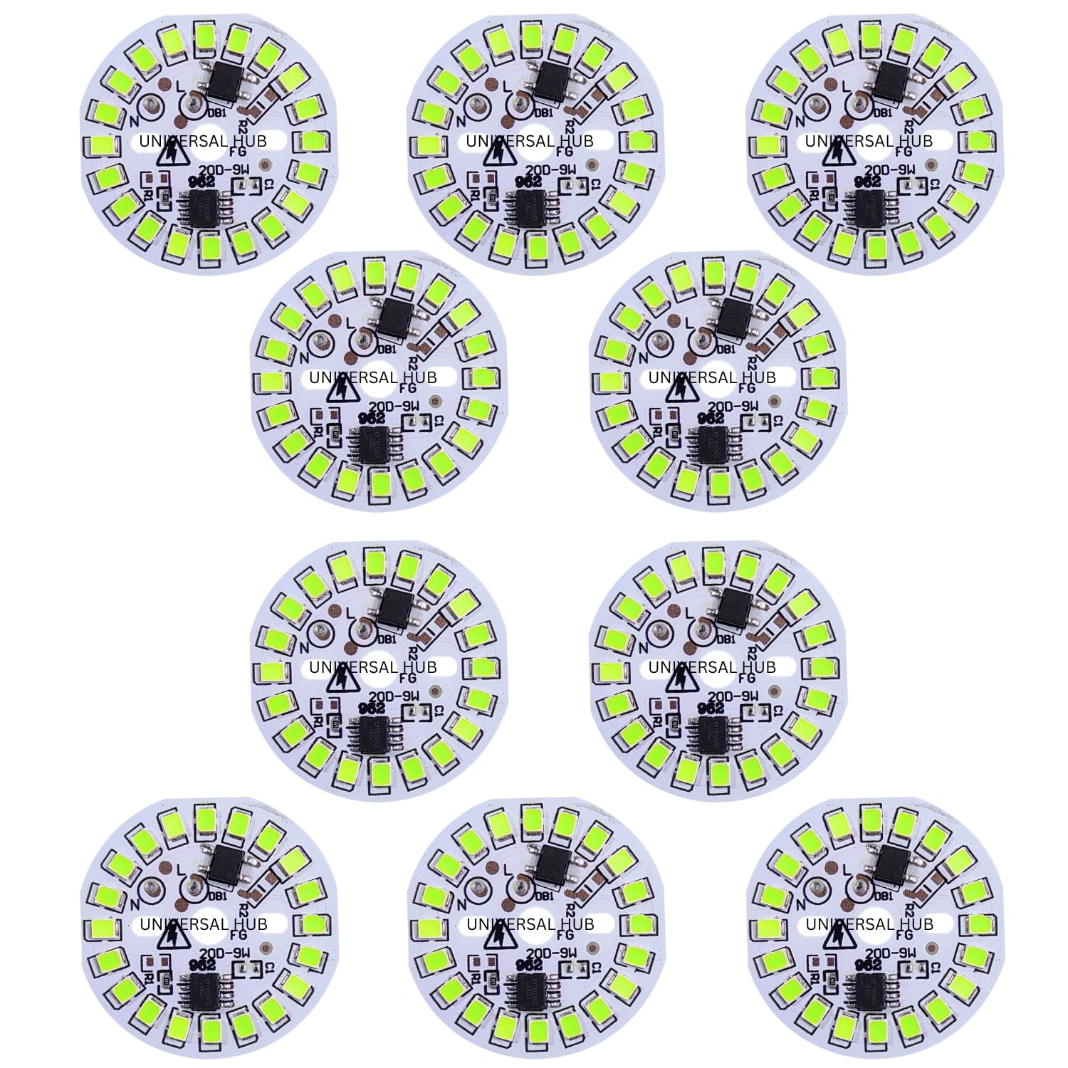 UNIVERSAL HUB 9w DOB Led Light High Brightness Direct On Board (Green) - Image 5