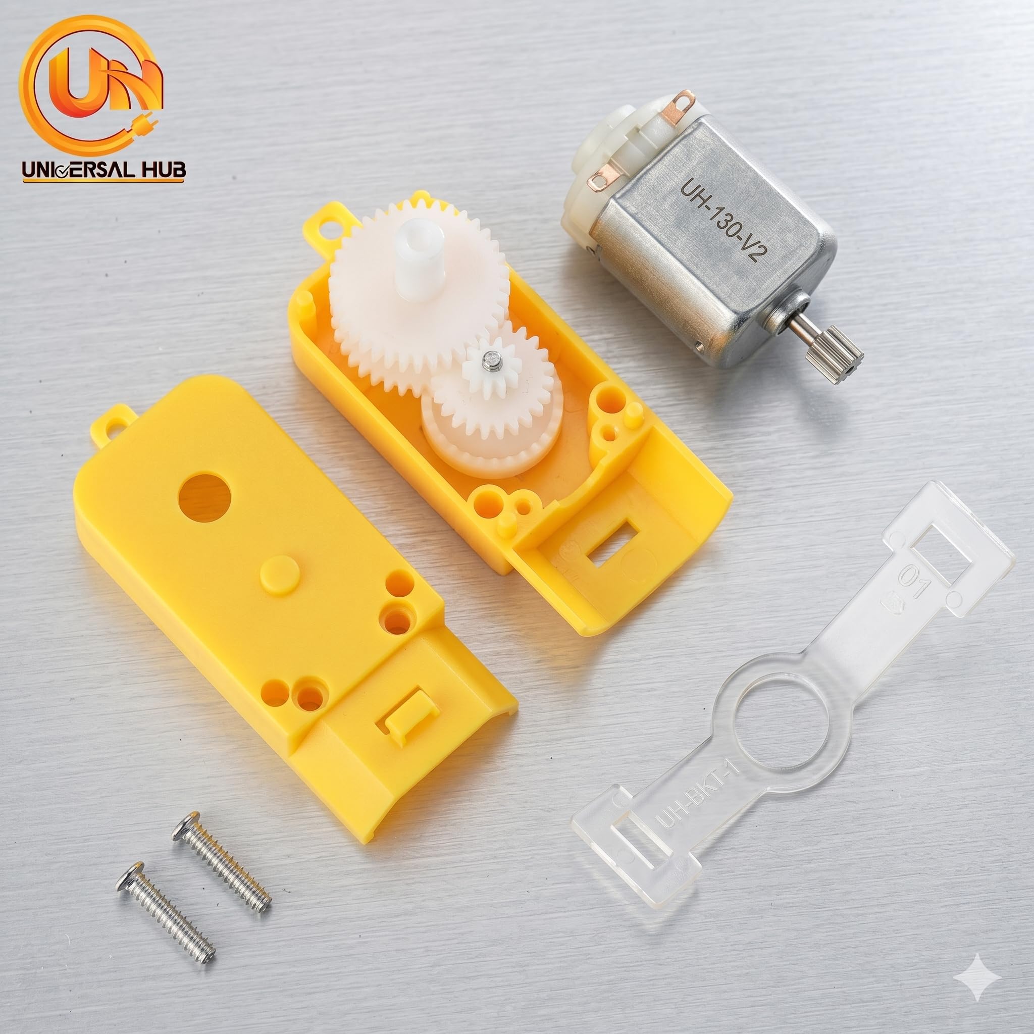 UNIVERSAL HUB 4Pcs DC 300 RPM BO Motor Dual Shaft Smart Car Robot Gear 3V to 12V - Image 7