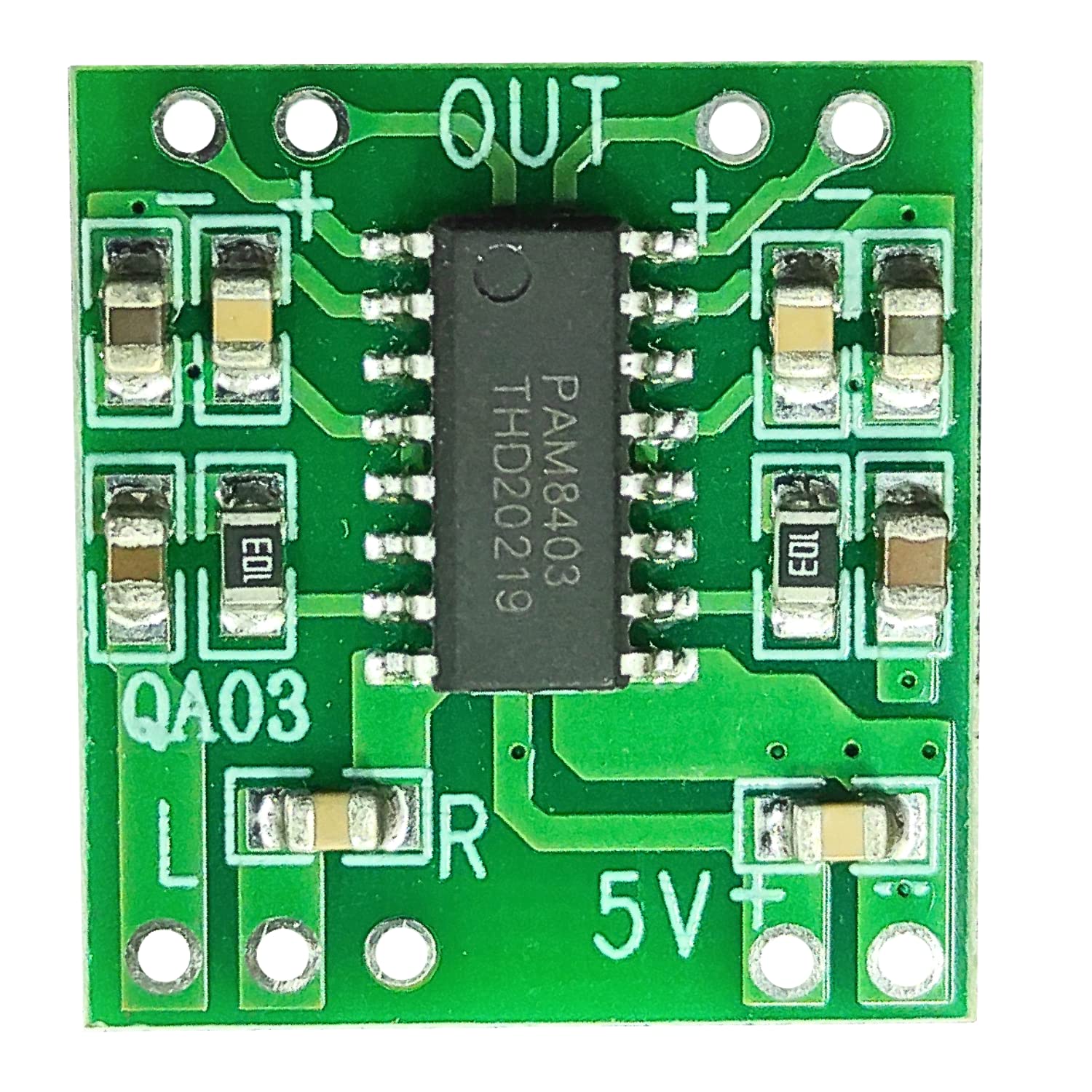 UNIVERSAL HUB PAM8403 Super Mini Digital Amplifier Board Set 2 * 3W Class D Digital 2.5V to 5V Power Amplifier Board kit (Pack of 1)