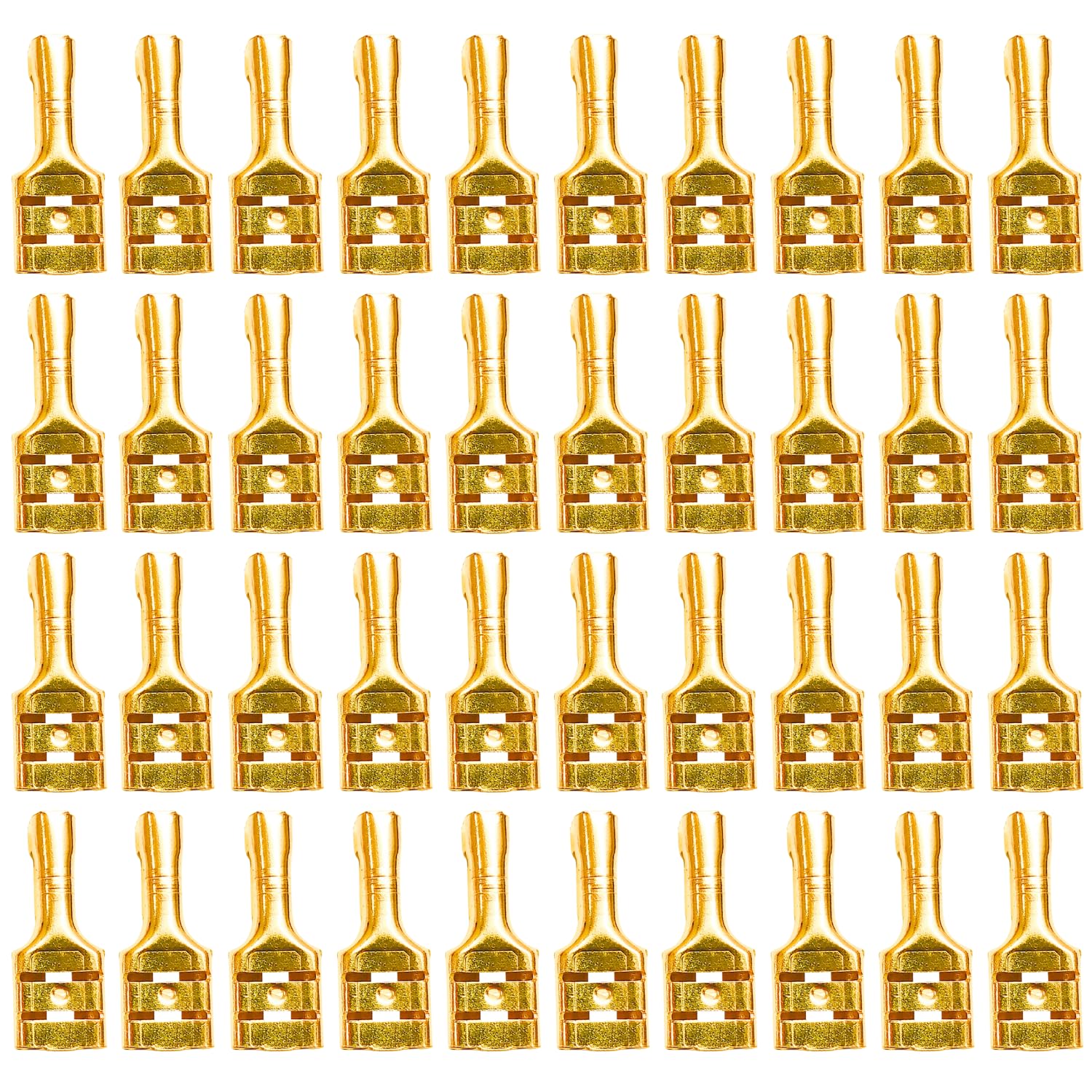 Universal Hub 200 Pieces 6mm Electrical Cable Golden Thimble for PCB Car AC RO - Image 3