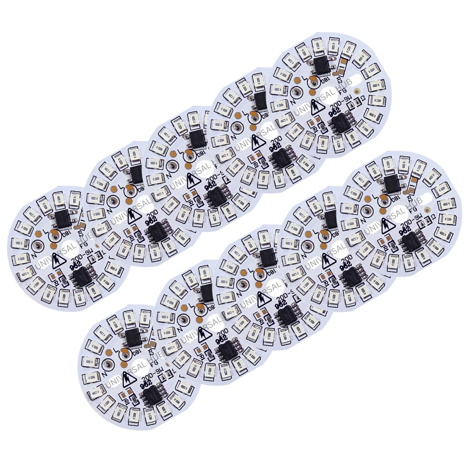 UNIVERSAL HUB 9w BLUE COLOR DOB Led Light 10PCS High Brightness Direct On Board