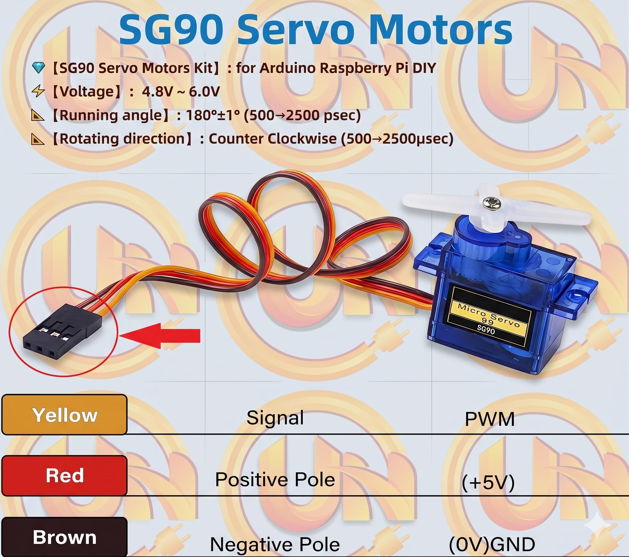 Universal Hub SG90 Micro Servo Motor for DIY Robotics, Flight Systems, and Legged Motion Projects - Image 8
