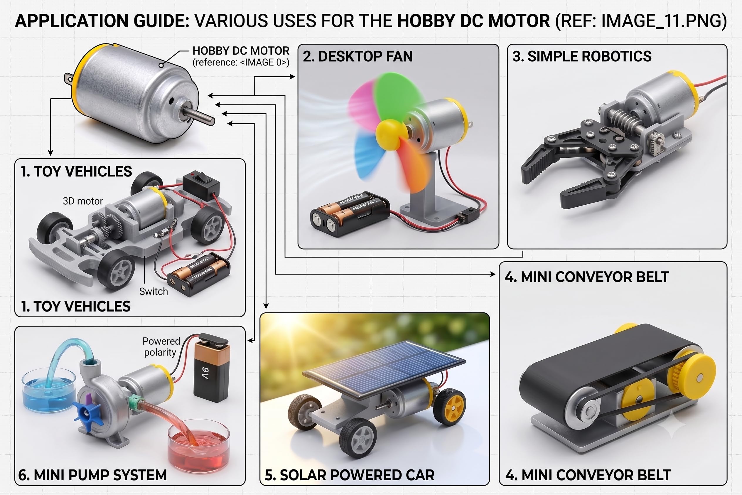 Pack of 5 Mini DC Motor for Toy Cars & DIY Projects - Image 7